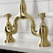 Kingston Brass Bridge Kitchen Faucet with Brass Sprayer, Brushed Brass KS7797BPLBS - alternate 4